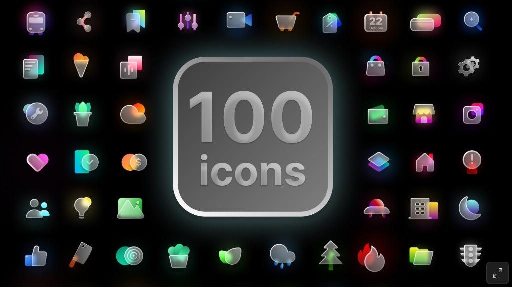 Get Your Hands on 100 Glass Icons – Absolutely Free! 🔓🎨